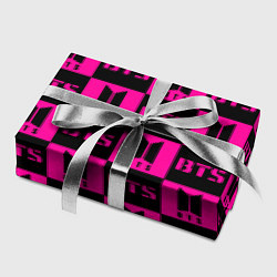 Бумага для упаковки BTS pattern pink logo, цвет: 3D-принт — фото 2