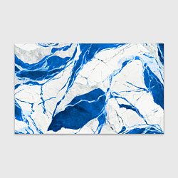 Бумага для упаковки Бело-синий мрамор, цвет: 3D-принт
