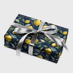 Бумага для упаковки Лимоны на ветках паттерн, цвет: 3D-принт — фото 2