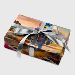 Бумага для упаковки Космонавт на красочной планете, цвет: 3D-принт — фото 2