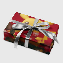 Бумага для упаковки Пикачу новогодний в красном шарфе, цвет: 3D-принт — фото 2