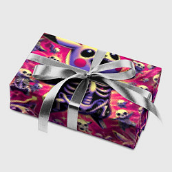 Бумага для упаковки Пикачу и скелетики - авангардный паттерн, цвет: 3D-принт — фото 2