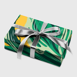 Бумага для упаковки Абстрактные полосы в зелёных тонах, цвет: 3D-принт — фото 2