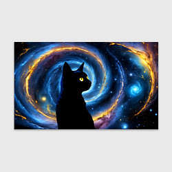 Бумага для упаковки Кот на фоне космоса, цвет: 3D-принт