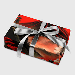 Бумага для упаковки Япония природа в красном цвете, цвет: 3D-принт — фото 2