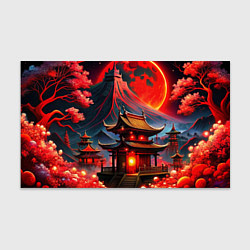 Бумага для упаковки Japan red nature, цвет: 3D-принт