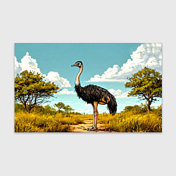 Бумага для упаковки Страус в природе, цвет: 3D-принт