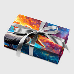 Бумага для упаковки Пеликан в космосе, цвет: 3D-принт — фото 2