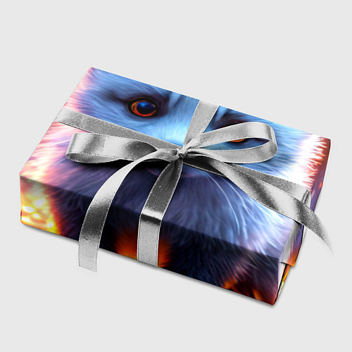 Бумага для упаковки Песец в искрах / 3D-принт – фото 2