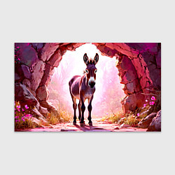 Бумага для упаковки Осел в розовом свете, цвет: 3D-принт