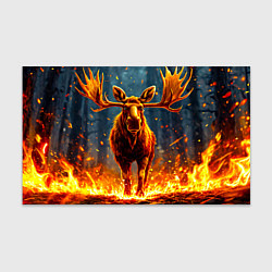 Бумага для упаковки Лось в огне, цвет: 3D-принт