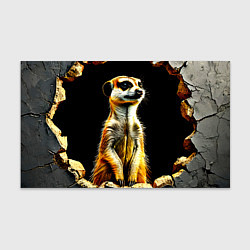 Бумага для упаковки Сурикат на черном, цвет: 3D-принт