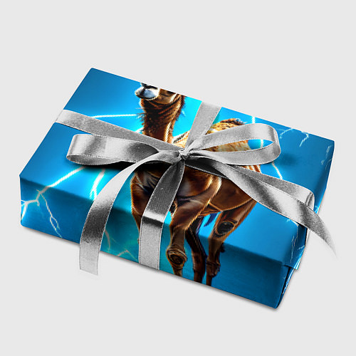 Бумага для упаковки Верблюд и удар молнии / 3D-принт – фото 2