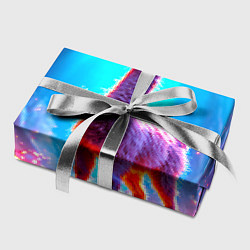 Бумага для упаковки Лама в неоновых лучах, цвет: 3D-принт — фото 2