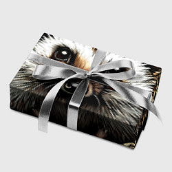 Бумага для упаковки Ёжик на черном, цвет: 3D-принт — фото 2