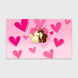 Бумага для упаковки Любовь мурчащая, цвет: 3D-принт