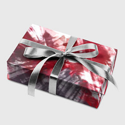 Бумага для упаковки Абстракция - red-gray lines and spots on white, цвет: 3D-принт — фото 2