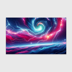 Бумага для упаковки Spiral neon galaxy - ai art fantasy, цвет: 3D-принт
