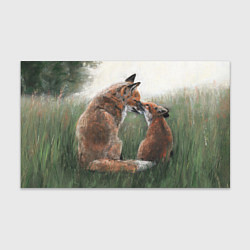 Бумага для упаковки Лиса с лисёнком, цвет: 3D-принт