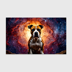 Бумага для упаковки Американский стаффордширский терьер в космосе, цвет: 3D-принт