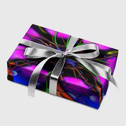 Бумага для упаковки Неоновая психоделика лепестки, цвет: 3D-принт — фото 2