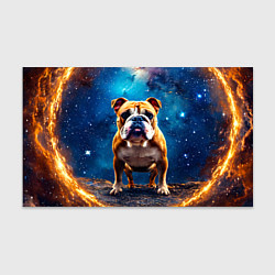 Бумага для упаковки Бульдог в космосе, цвет: 3D-принт