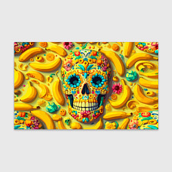 Бумага для упаковки Красочный летний паттерн с черепом - нейроарт, цвет: 3D-принт