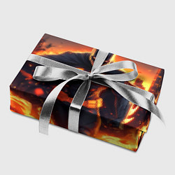 Бумага для упаковки Бэтмен - летучие мыши и огонь, цвет: 3D-принт — фото 2