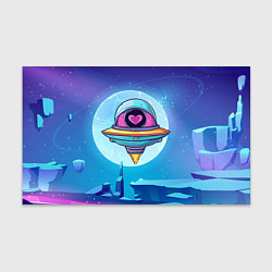 Бумага для упаковки Нло с сердечком внутри, цвет: 3D-принт