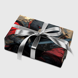 Бумага для упаковки Медведь самурай, цвет: 3D-принт — фото 2