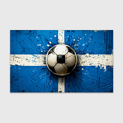Бумага для упаковки Футбольный мяч на синем, цвет: 3D-принт