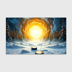 Бумага для упаковки Шайбы в лесу, цвет: 3D-принт