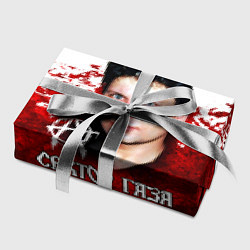 Бумага для упаковки Юрий Хой бело-красный фон, цвет: 3D-принт — фото 2