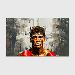 Бумага для упаковки Артуро Гатти на сером, цвет: 3D-принт