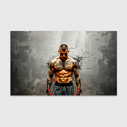 Бумага для упаковки Дастин Порье на сером, цвет: 3D-принт