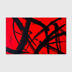 Бумага для упаковки Черная абстракция на красном, цвет: 3D-принт