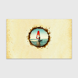 Бумага для упаковки Виндсерфер на бежевом, цвет: 3D-принт