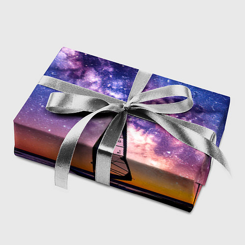 Бумага для упаковки Виндсерфер в космосе / 3D-принт – фото 2