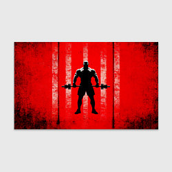 Бумага для упаковки Пауэрлифтер на красном, цвет: 3D-принт