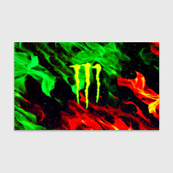 Бумага для упаковки Monster energy огонь лого, цвет: 3D-принт