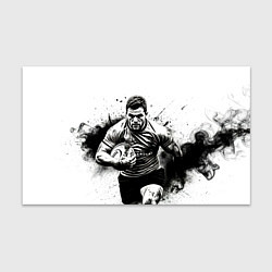 Бумага для упаковки Регбист в черном дыму, цвет: 3D-принт