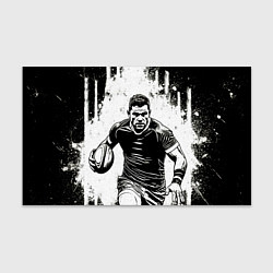 Бумага для упаковки Регбист черно-белый, цвет: 3D-принт