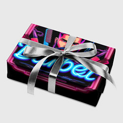 Бумага для упаковки Барбер неоновая вывеска, цвет: 3D-принт — фото 2