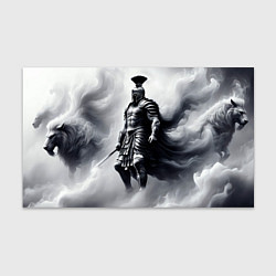 Бумага для упаковки Спартанский воин среди львов, цвет: 3D-принт