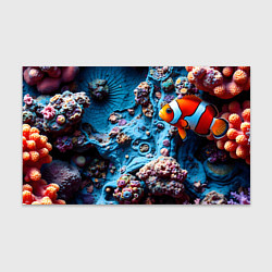 Бумага для упаковки Рыбка клоун среди кораллов, цвет: 3D-принт