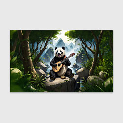 Бумага для упаковки Панда играет на гитаре в лесу, цвет: 3D-принт