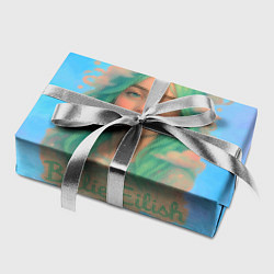 Бумага для упаковки Билли Айлиш с зелеными волосами, цвет: 3D-принт — фото 2