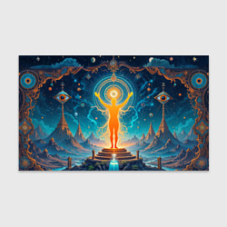 Бумага для упаковки Светящаяся оранжевая фигура и круг: энергетическое