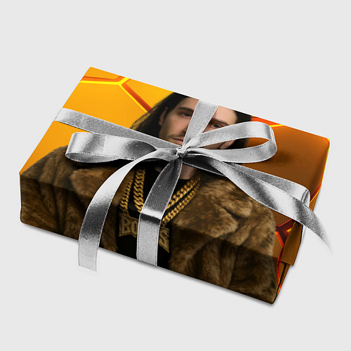 Бумага для упаковки Bones с цепью в шубе / 3D-принт – фото 2