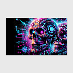 Бумага для упаковки Neon cyber skull, цвет: 3D-принт